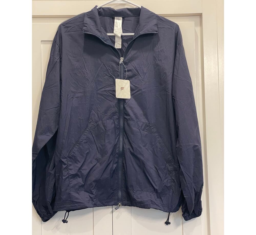 NWT Fabletics Deep Navy Womens oversized Windbreaker SM